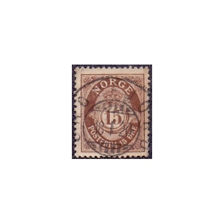 Norge 1910. 15 Øre, brun. Luksus stemplet. AFA 80