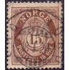 Norge 1910. 15 Øre, brun. Luksus stemplet. AFA 80