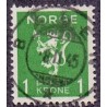 Norge 1940. 1 kr. grøn. Pragtstemplet. AFA 208