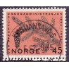 Norge 1962. 45 Øre. rød/sort/grå. pragtstemplet. AFA 483
