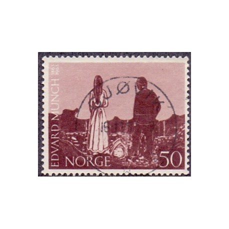 Norge 1963. 50 Øre. rødbrun. LUKSUS/pragtstemplet. AFA 524