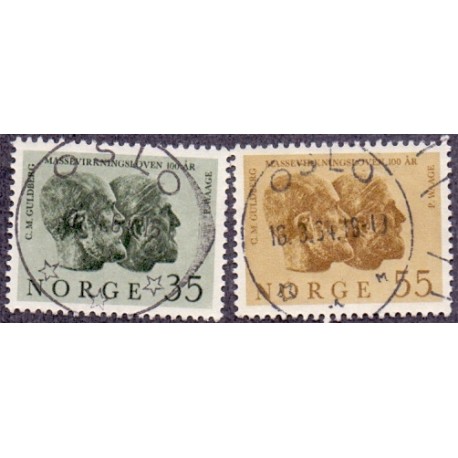 Norge 1964. 35-55 Øre. Guldberg. LUKSUS/pragtstemplet. AFA 528-29