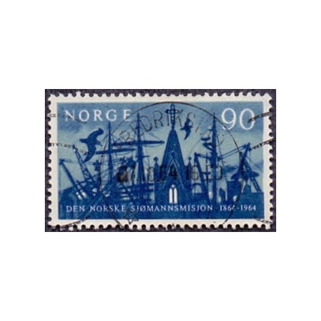 Norge 1964. 90 Øre. blå. LUKSUS/pragtstemplet. AFA 533