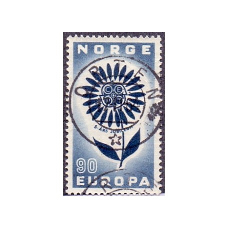 Norge 1964. 90 Øre. blå. LUKSUS/pragtstemplet. AFA 533