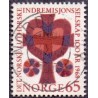 Norge 1968. 65 Øre. rødbrun/blå. LUKSUS/pragtstemplet. AFA 584