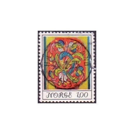 Norge 1974. 1 kr. flerfarver. LUKSUS/pragtstemplet. AFA 708