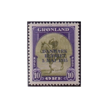 1945. Amerikaudgaven, DANMARK BEFRIET, 10 Øre AFA nr, 20 postfrisk