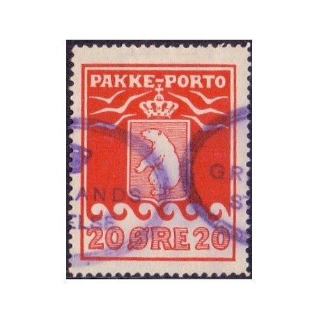 Grønland/Greenland 1915. 20 Øre. Rød. AFA nr.9. postfrisk stemplet