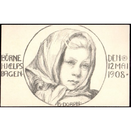 1908. Børnehjælpedagen, ubrugt (Chr. Cato)