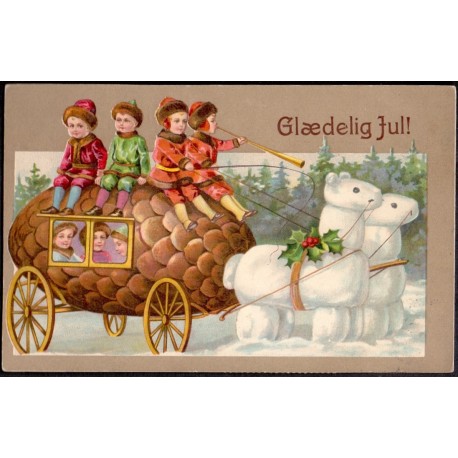 Glædelig jul, brugt med julemærke 1911