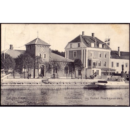 4230. Skelskør. Toldboden og Hotel Postgaarden, brugt (Gjellebøls)