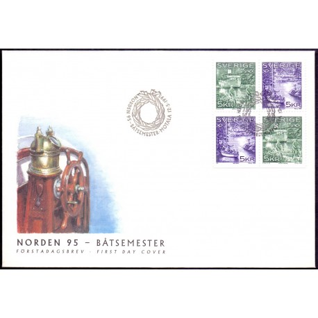 Sverige 1995. Nordenfrimærke, AFA 1815-16, postfrisk stemplet  hæfte FDC