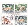 Sverige 1996. Vilde dyr. AFA 1853-57, postfrisk stemplet  hæfte FDC