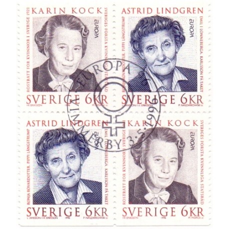 Sverige 1996. CEPT. AFA 1871-72, postfrisk stemplet  hæfte FDC