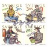 Sverige 1996. Fire  generationer. AFA 1893-96 postfrisk stemplet  hæfte FDC