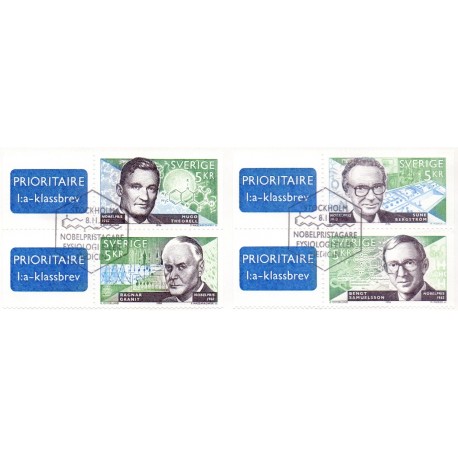 Sverige 1996. Nobelpristager. AFA 1900-03 postfrisk stemplet  hæfte FDC