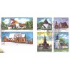 Sverige 1997. Svenske Huse III. AFA 1904-09 postfrisk stemplet  hæfte FDC