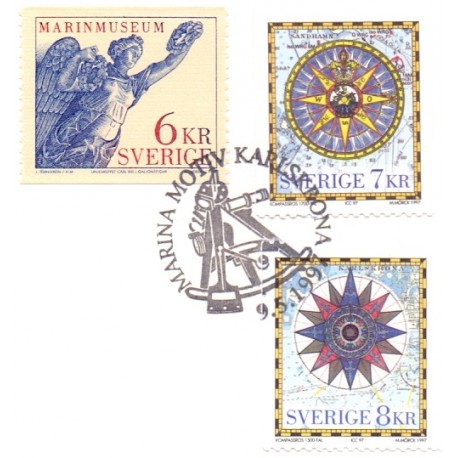 Sverige 1997. Maritime motiver. AFA 1934-6 postfrisk stemplet  hæfte FDC
