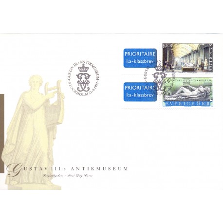 Sverige 1997. Gustav III antikmuseum. AFA nr. 1945-6 postfrisk stemplet  hæfte FDC