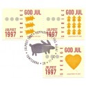 Sverige 1997. Julefrimærker. AFA nr. 1955-7 postfrisk stemplet  hæfte FDC