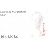 DanDanmark frimærkehæfte 2000. Dr. Magrethe II, 60 år AFA S107mark frimærkehæfte 1998. Sammentryk S96