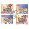 Sverige 1998. Tigre. AFA nr. 1960-61 postfrisk stemplet  hæfte FDC parstykkke