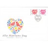 Sverige 1998. Alle Hjerternes dag. AFA nr. 1962-3 postfrisk stemplet  hæfte FDC parstykkke