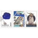Sverige 1998. Moderna museet. AFA nr. 1964-66 postfrisk stemplet  hæfte FDC parstykkke
