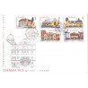 Sverige 1998. Svenske huse IV. AFA nr. 1967-71 postfrisk stemplet  hæfte FDC parstykkke