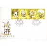 Sverige 1999. Kaniner. AFA nr. 2017-20 postfrisk stemplet  hæfte FDC parstykkke