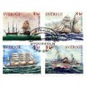 Sverige 1999. Maritim Arv. Skibe. AFA nr. 2036-9 postfrisk stemplet  hæfte FDC parstykkke