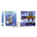 Sverige 1999. Øresundsbro-byggeriet. AFA nr. 2040-41 postfrisk stemplet  hæfte FDC parstykkke