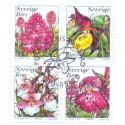 Sverige 1999. Orkidéer. AFA nr. 2042-45 postfrisk stemplet  hæfte FDC parstykkke
