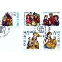 Sverige 1999. Julefrimærker. AFA nr. 2075-9 postfrisk stemplet  hæfte FDC parstykkke