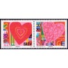 Sverige 2000. Valentins dag. AFA 2087-88 postfrisk stemplet  hæfte FDC parstykkke