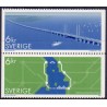 Sverige 2000. Øresundsforbindelsen. AFA 2107-09 postfrisk stemplet  hæfte FDC parstykkke