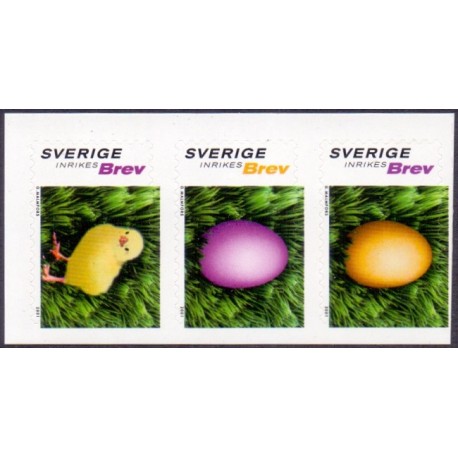 Sverige 2001. Påske. AFA 2149-51, postfrisk parstykke stemplet  hæfte FDC parstykkke