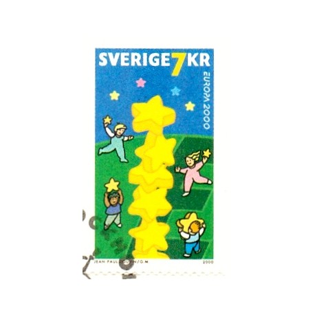 Sverige 2000. Europamærke / CEPT. AFA 2106 postfrisk stemplet  hæfte FDC parstykkke