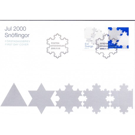 Sverige 2000. Julefrimærker iI. AFA 2135-36, postfrisk parstykke stemplet  hæfte FDC parstykkke