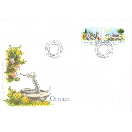 2001. Kinesisk nytår. AFA nr. 2137-38 hæfte, postfrisk