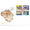 Sverige 2001. Kultur- og naturarv I. AFA 2139-42, postfrisk sammentryk parstykke stemplet  hæfte FDC parstykkke