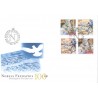 Sverige 2001. 100 år Nobelpris, AFA nr. 2171-72, i postfriske parstykker stemplet  hæfte FDC parstykkke