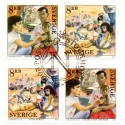 Sverige 2001. 100 år Nobelpris, AFA nr. 2171-72, stemplede parstykker stemplet  hæfte FDC parstykkke