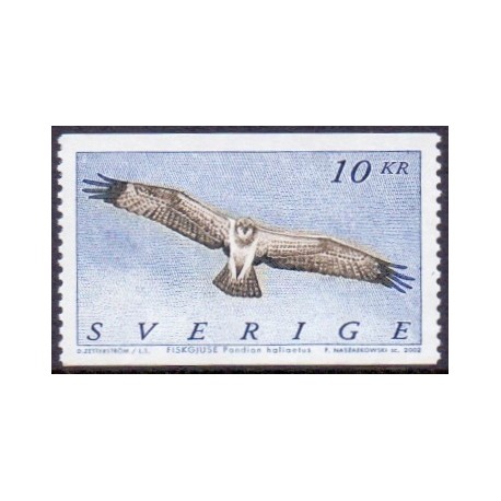 Sverige 2002. Fiskeørn. AFA 2202, postfrisk  stemplet  hæfte FDC parstykkke