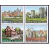 Sverige 2002. Hansestaden Visby. AFA 2215-18, postfrisk sammentryk   stemplet  hæfte FDC parstykkke