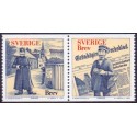 Sverige 2002. Grönköpings Veckoblad. AFA 2238-39, i postfrisk parstykker stemplet  hæfte FDC parstykkke