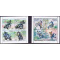 Sverige 2002. Motorcykelsport. AFA 2240-47, i postfrisk sammentryk  stemplet  hæfte FDC parstykkke