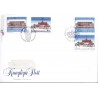 Sverige 2002. Kongelige slotte. AFA 2248-49, postfrisk parstykke  stemplet  hæfte FDC parstykkke