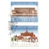 Sverige 2002. Kongelige slotte. AFA 2248-49, postfrisk parstykke  stemplet  hæfte FDC parstykkke