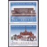 Sverige 2002. Kongelige slotte. AFA 2248-49, postfrisk parstykke  stemplet  hæfte FDC parstykkke